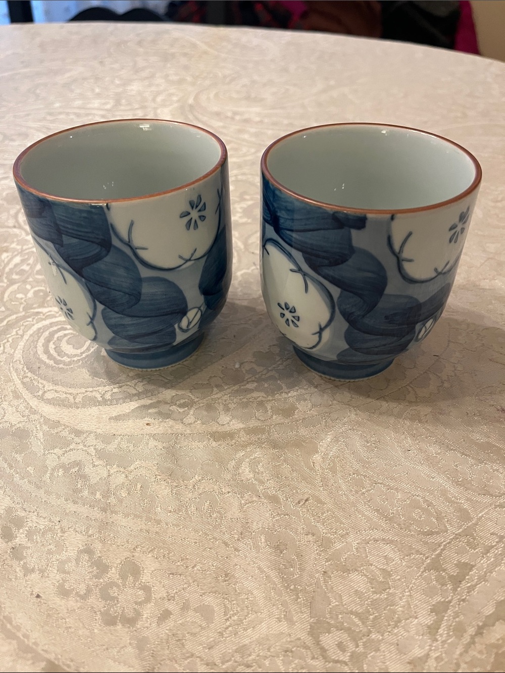 Gen-emon Tea Cups Pair Vintage Japanese Perfect Condition!